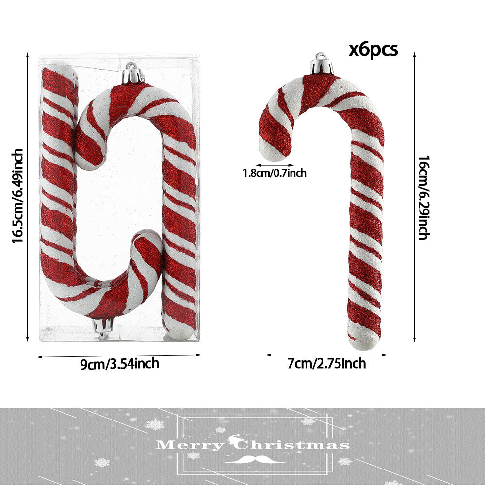 Christmas Decorations Crutches Box Ornaments