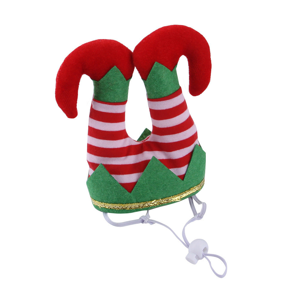 Pet Christmas Funny Striped Clown Hat Ornaments