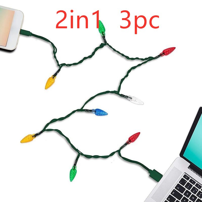 Merry Christmas Light Led Usb Charging Cable Charger (USB Type-C Port)