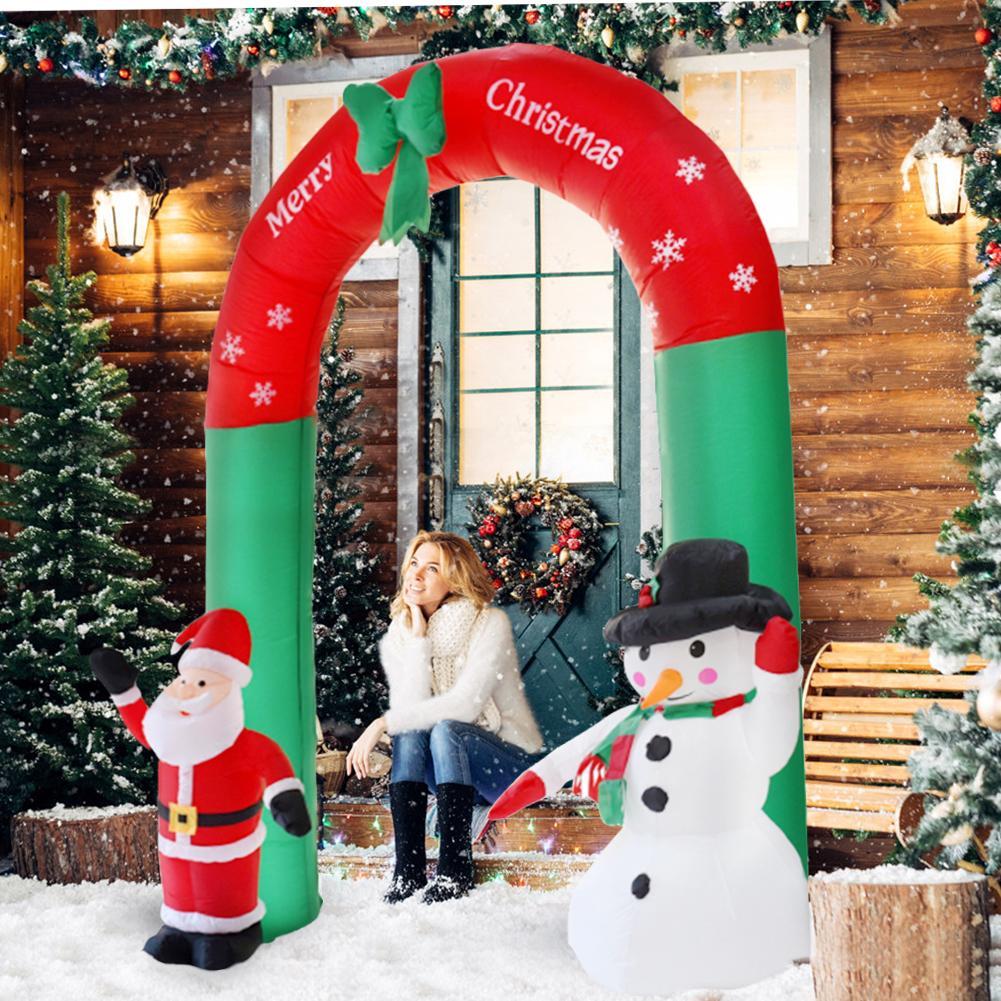 Giant Arch Santa Claus Snowman Garden Yard Archway