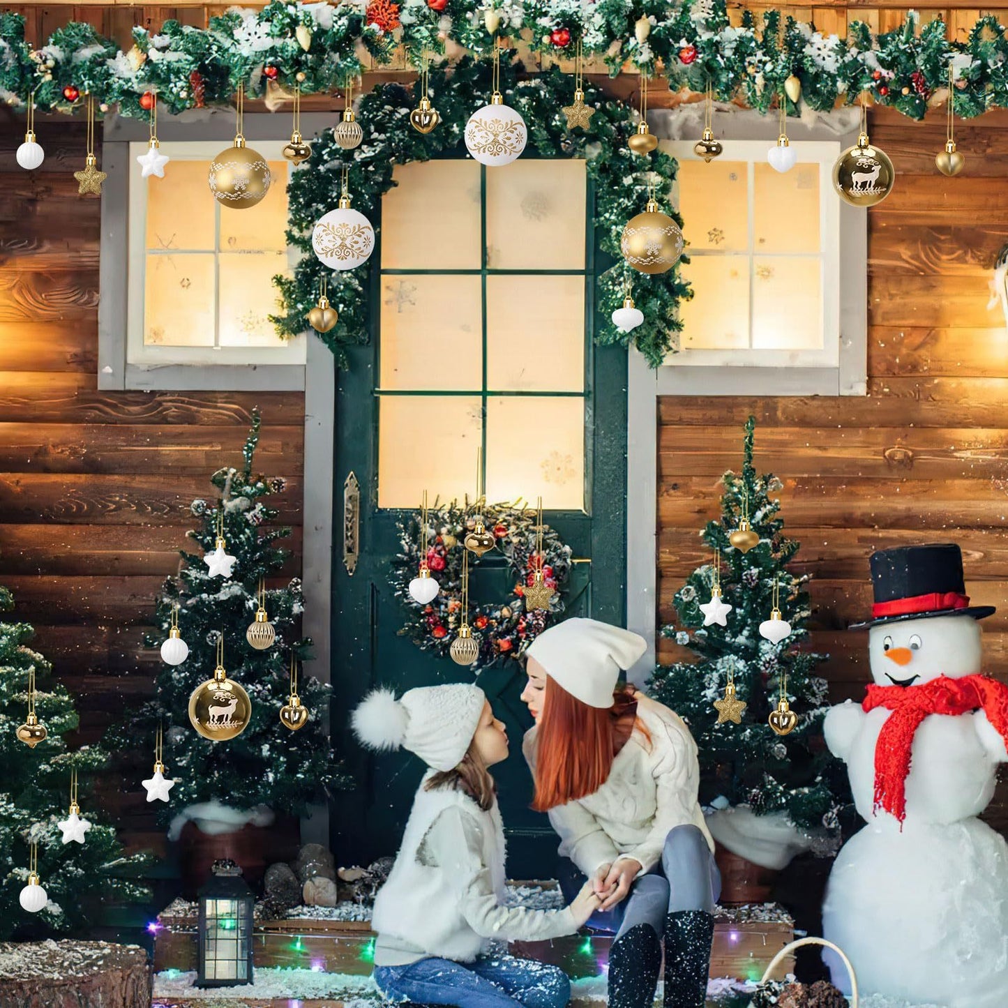 Christmas Ball Decorations Nordic 52 Pieces