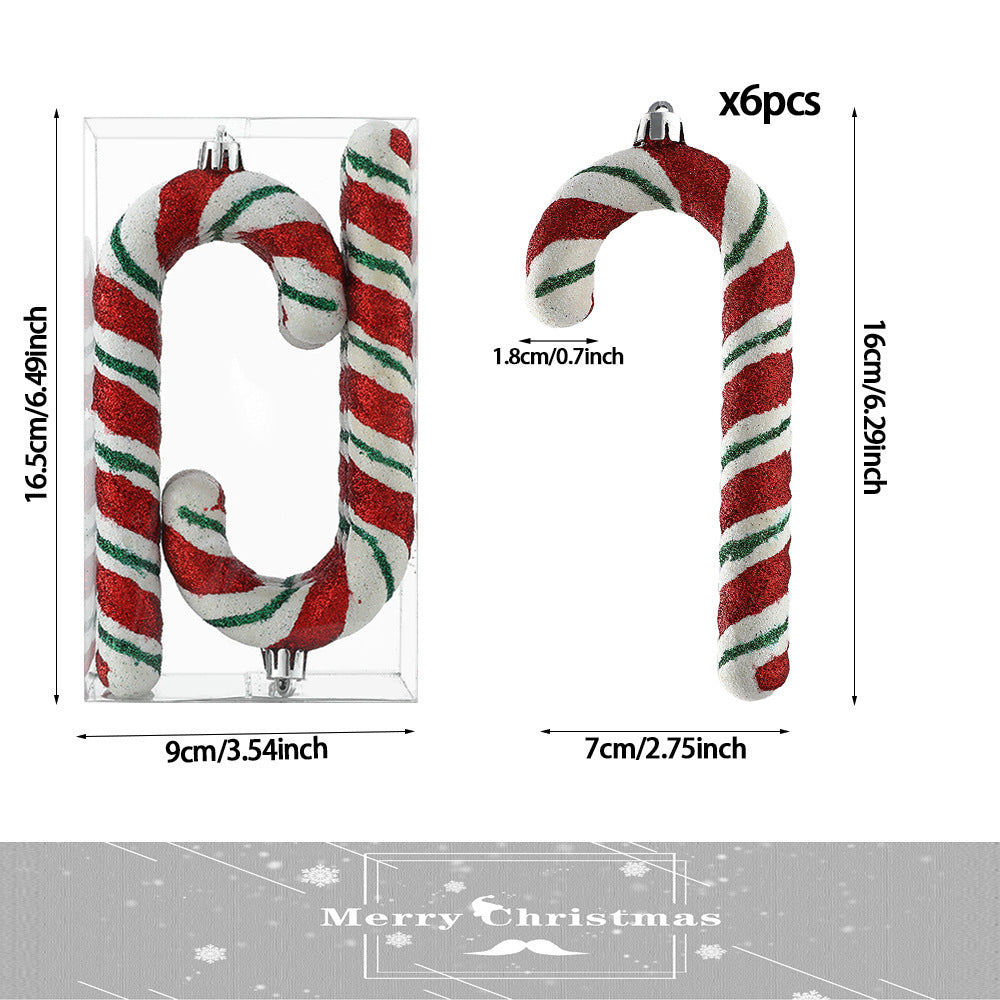 Christmas Decorations Crutches Box Ornaments