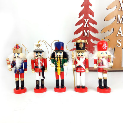 Christmas Decorations Wooden Nutcracker Pendant