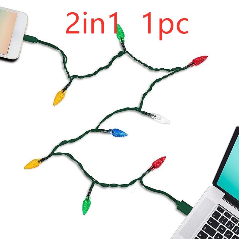 Merry Christmas Light Led Usb Charging Cable Charger (USB Type-C Port)