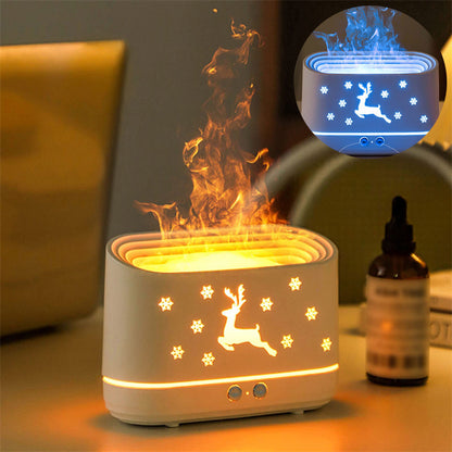✨ Elk Flame Humidifier & Diffuser – Cozy Christmas Atmosphere Lamp