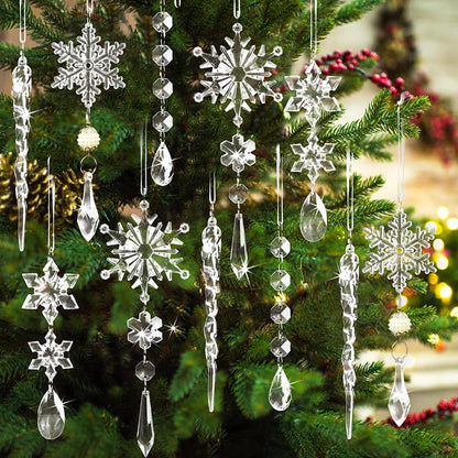 Christmas Tree Hanging Pendants Acrylic Ice Strip (10 Pcs)