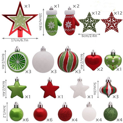 Christmas Tree Ornament Balls Set (70 Pcs)