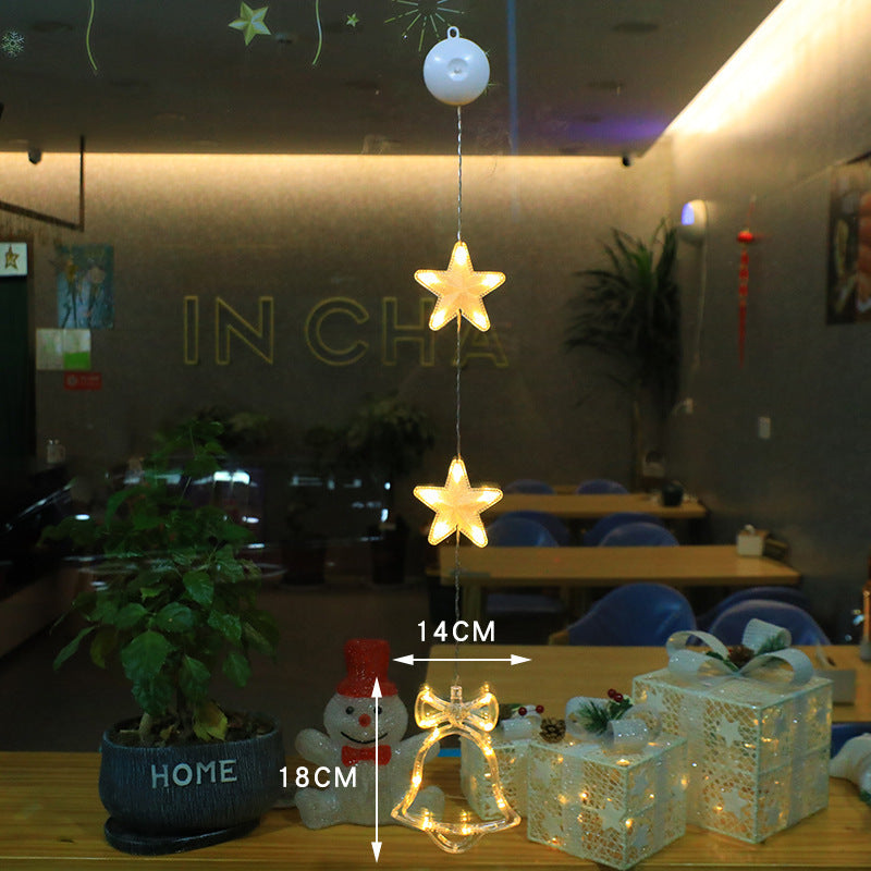 Christmas LED Light Star Xmas Tree Hanging Sucker Lamp (3 Pcs)