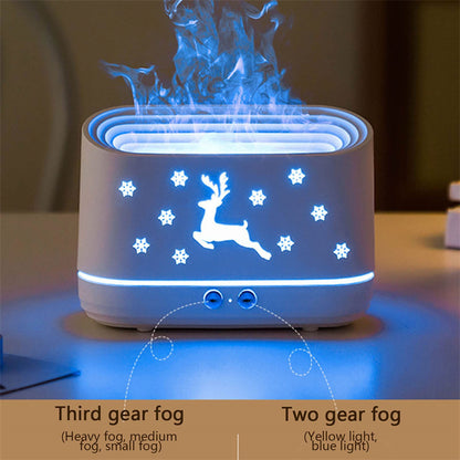 ✨ Elk Flame Humidifier & Diffuser – Cozy Christmas Atmosphere Lamp