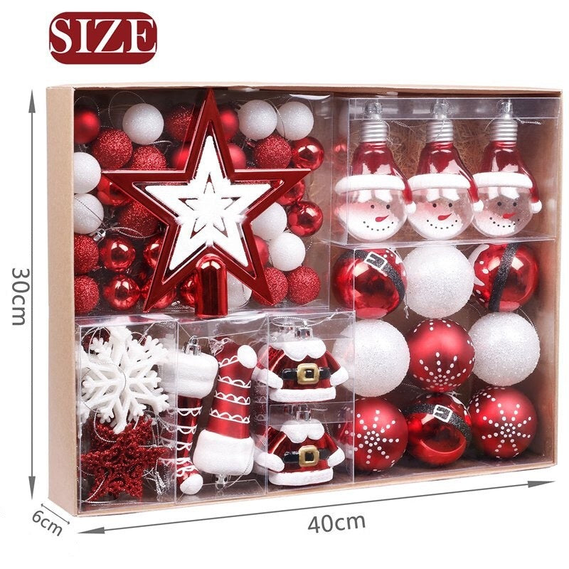 Christmas Tree Ornament Balls Set (70 Pcs)