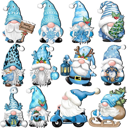 Christmas Wooden Hanging Ornaments (24 Pcs)