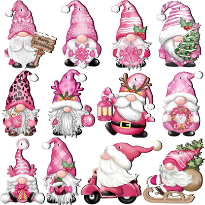 Christmas Wooden Hanging Ornaments (24 Pcs)