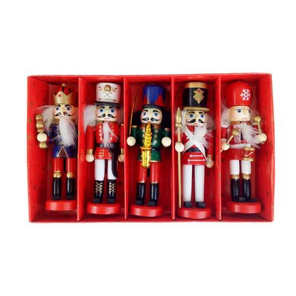Christmas Decorations Wooden Nutcracker Pendant
