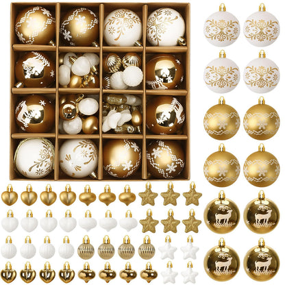 Christmas Ball Decorations Nordic 52 Pieces