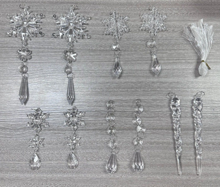 Christmas Tree Hanging Pendants Acrylic Ice Strip (10 Pcs)