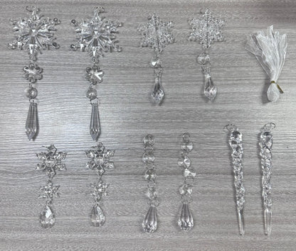 Christmas Tree Hanging Pendants Acrylic Ice Strip (10 Pcs)