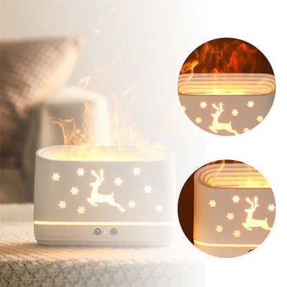 ✨ Elk Flame Humidifier & Diffuser – Cozy Christmas Atmosphere Lamp