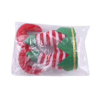 Pet Christmas Funny Striped Clown Hat Ornaments